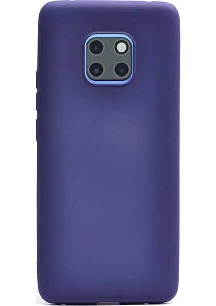 Huawei Mate 20 Kılıf Premier Silikon Arka Koruma + Nano Ekran Koruyucu + Kalem Lacivert