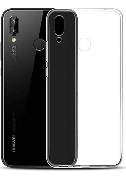 Huawei Y6 2019 Kılıf Süper Silikon Yumuşak Koruma + Nano Ekran Koruyucu + Kalem Renksiz