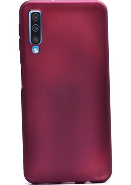 Samsung Galaxy A30s Kılıf Premier Silikon Esnek Arka Koruma Mürdüm