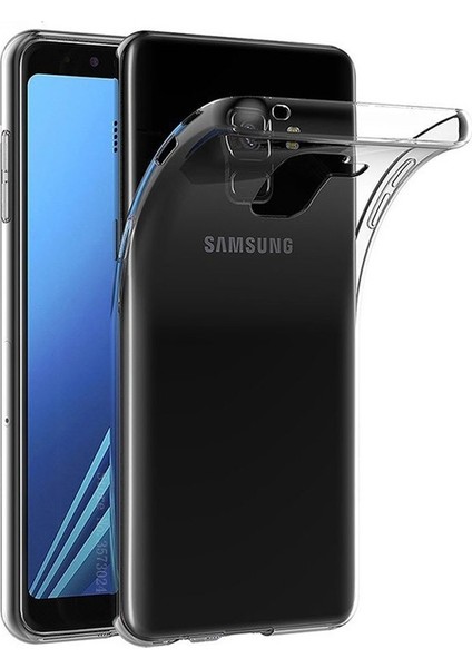Samsung Galaxy J6 Kılıf 02 mm Silikon Silikon + Nano Ekran Koruyucu + Kalem Şeffaf