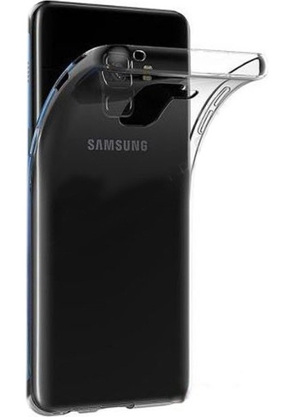 Samsung Galaxy J8 Kılıf 02 mm Silikon Silikon + Nano Ekran Koruyucu + Kalem Şeffaf