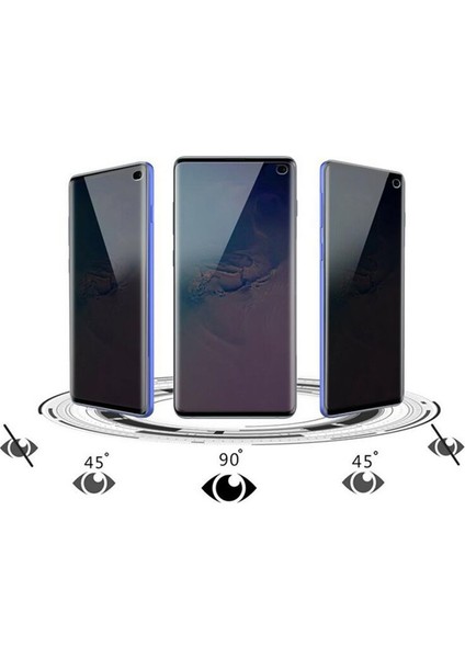 Samsung Galaxy S10 Plus Privacy Gizlilik Filtreli Hayalet Cam Siyah