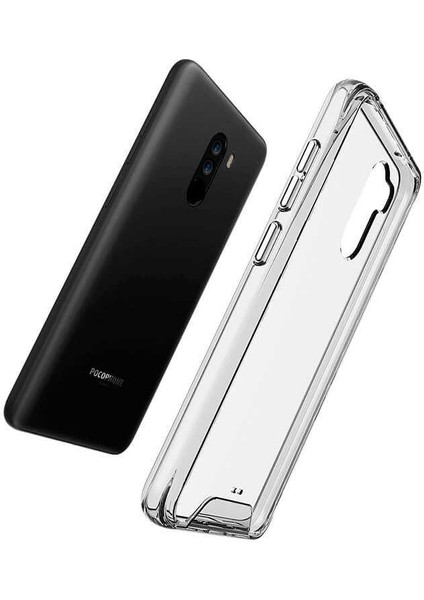 Xiaomi Pocophone F1 Kılıf Gard Nitro Silikon + Nano Ekran Koruyucu + Kalem Şeffaf