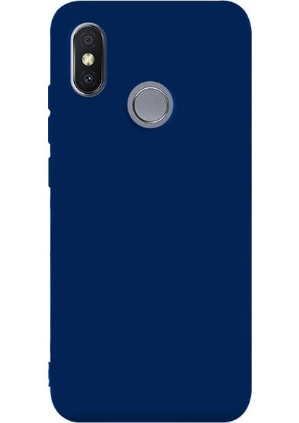 Xiaomi Redmi Note 6 Pro Kılıf Premier Lüx Silikon + Nano Ekran Koruyucu + Kalem Lacivert