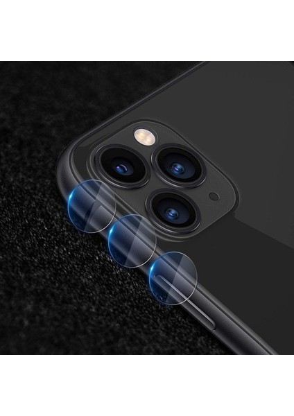 Apple iPhone 11 Pro Max Kamera Lens Koruyucu Cam Şeffaf
