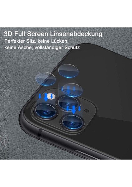 Apple iPhone 11 Pro Max Kamera Lens Koruyucu Cam Şeffaf