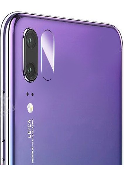 Huawei P20 Lite Kamera Lens Koruyucu Cam Şeffaf