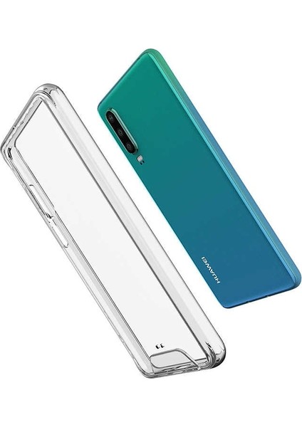 Huawei P30 Kılıf Gard Nitro Silikon + Nano Ekran Koruyucu + Kalem Şeffaf