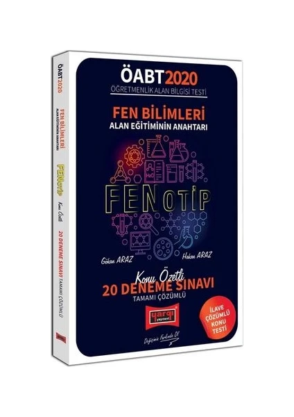 Yargı Yayınevi 2020 ÖABT Fen Bilimleri Fenotip Konu Özetli Tamamı Çözümlü 20 Deneme Sınavı