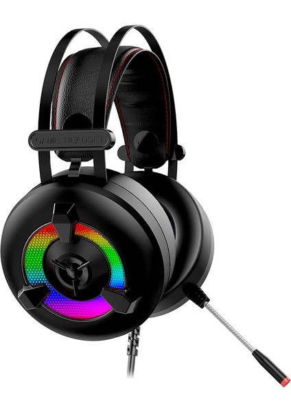 Miracle-X2 Plus Siyah RGB LED 7.1 Surround Sound System Mikrofonlu Oyuncu Kulaklığı