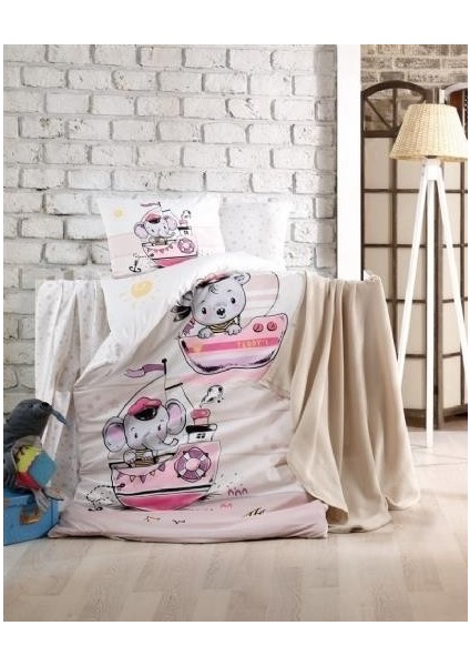 Ranforce Bebek Nevresim Takımı Sailing Pembe