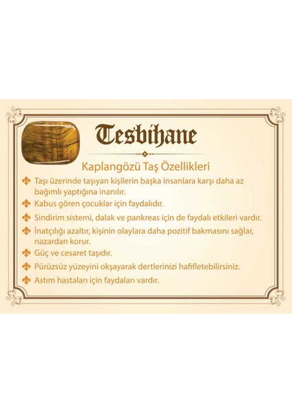 925 Ayar Gümüş Püsküllü Küre Kesim İsim Yazılı Kaplangözü Doğaltaş Tesbih
