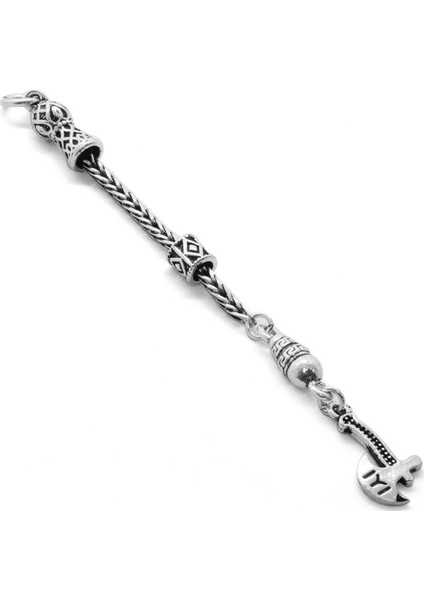 Balta Tasarım Kalın Zincirli 925 Ayar Gümüş Püskül