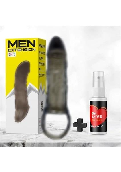 2.5 Cm Dolgulu Silikon Uzatmalı Zenci Penis Kılıfı