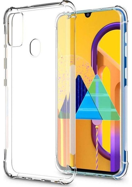 Samsung Galaxy M30s Kılıf AntiShock Ultra Koruma + Nano Ekran Koruyucu Şeffaf modelleri
