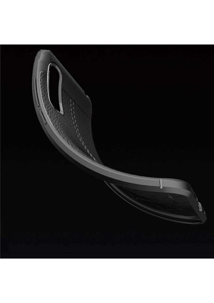 Xiaomi Mi 9 Lite Kılıf Niss Silikon Deri Görünümlü + Nano Ekran Koruyucu Siyah modelleri