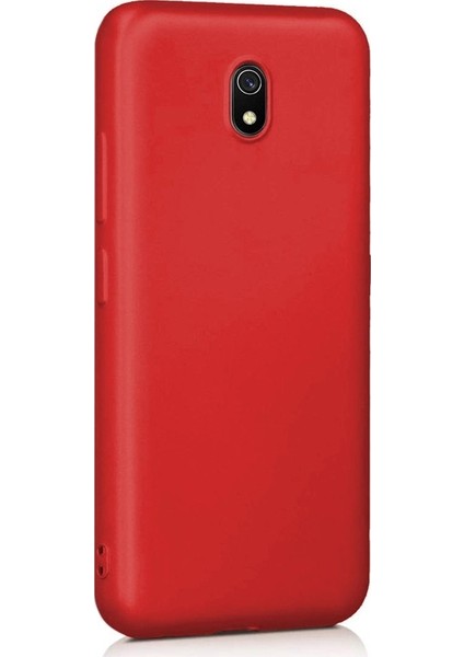 Xiaomi Redmi 8a Kılıf Premier Silikon Esnek Koruma + Nano Ekran Koruyucu Kırmızı