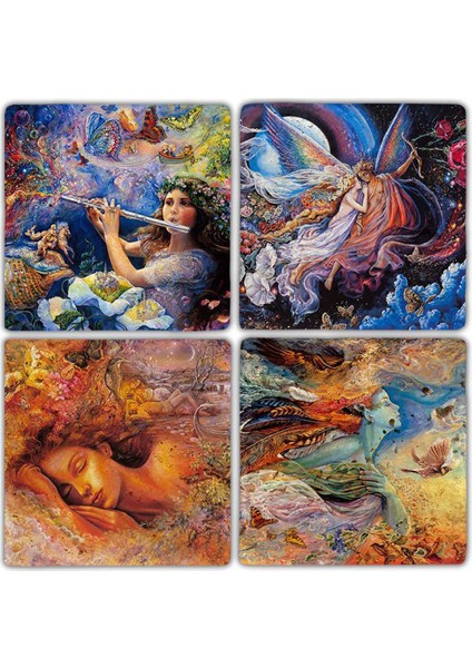 Decor Doğaltaş Bardak Altlığı 4'lü Set 10 x 10 cm