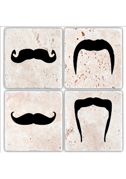 Decor Doğaltaş Bardak Altlığı 4'lü Set 10 x 10 cm