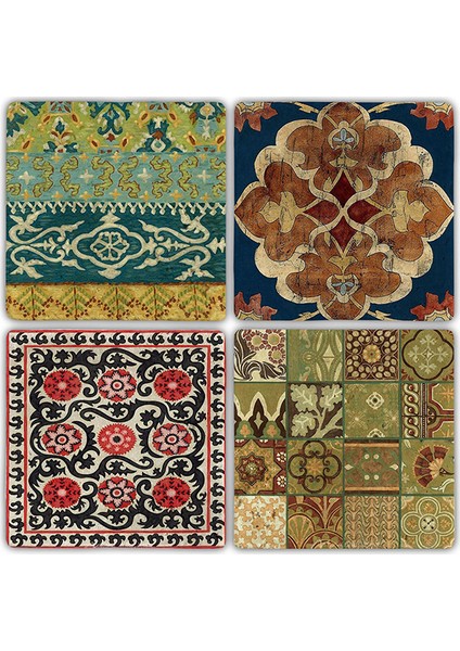 Decor Doğaltaş Bardak Altlığı 4'lü Set 10 x 10 cm
