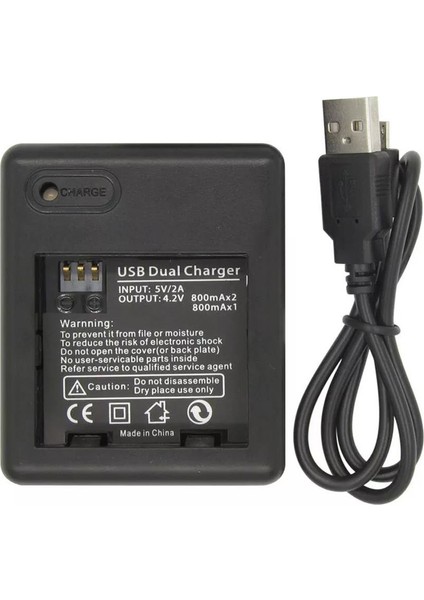 Xy-01 Xiaomi Yi 2k Aksiyon Kamera Uyumlu Kablolu Dual Pil Çift Batarya Şarj Istasyonu