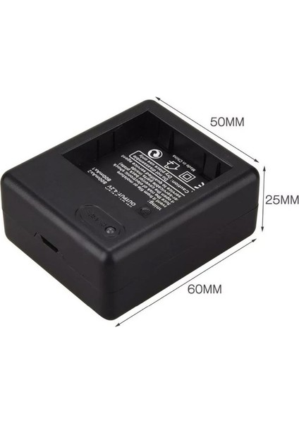 Xy-01 Xiaomi Yi 2k Aksiyon Kamera Uyumlu Kablolu Dual Pil Çift Batarya Şarj Istasyonu