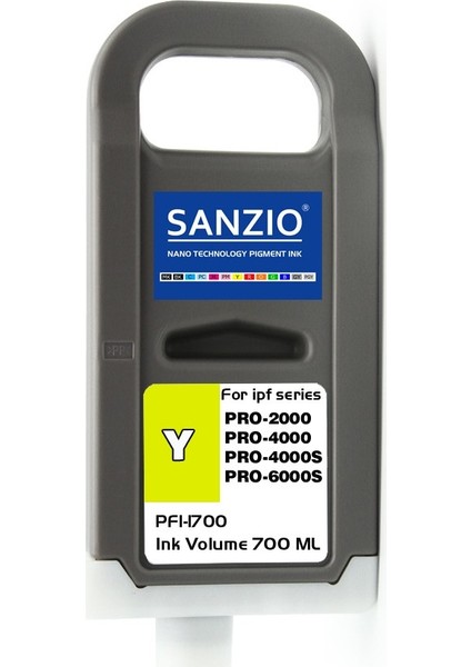 Canon PFI-1700Y Kartuş 700ML Yellow - Sarı Plotter Kartuşu