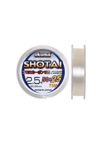 Shotai Fluorocarbon 75 mt 0,260mm Misina