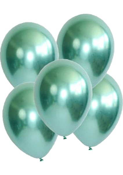 Latex Krom Balon 50 Adet Yeşil