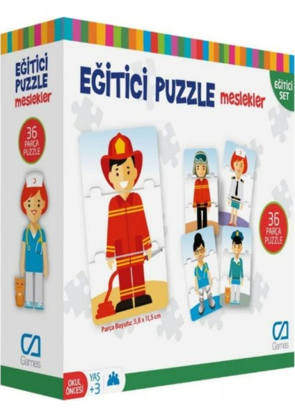 Ca Games 5030 Eğitici Puzzle Meslekler (Yap-Boz) 36 Parça