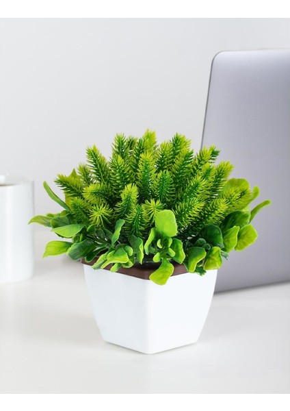 Saksıda Kirpi Yapay Çiçek