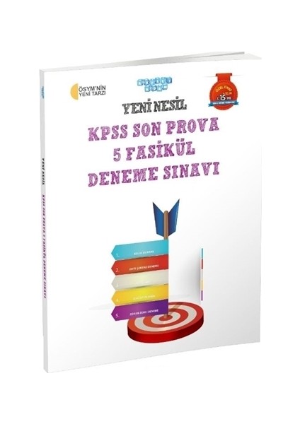 Yeni Nesil KPSS Son Prova 5 Fasikül Deneme Sınavı