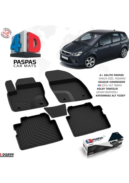 Ford C-Max 4D Havuzlu Paspas 2003-2010 A+Kalite