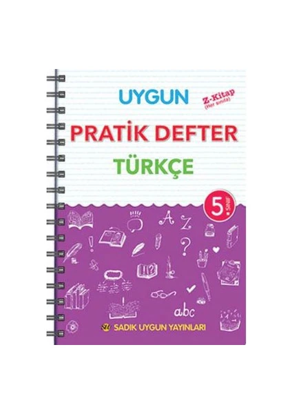 Sadık Uygun Yayınları 5. Sınıf Türkçe Pratik Defter