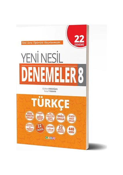 Gama Yayınları 8. Sınıf Türkçe Denemeleri