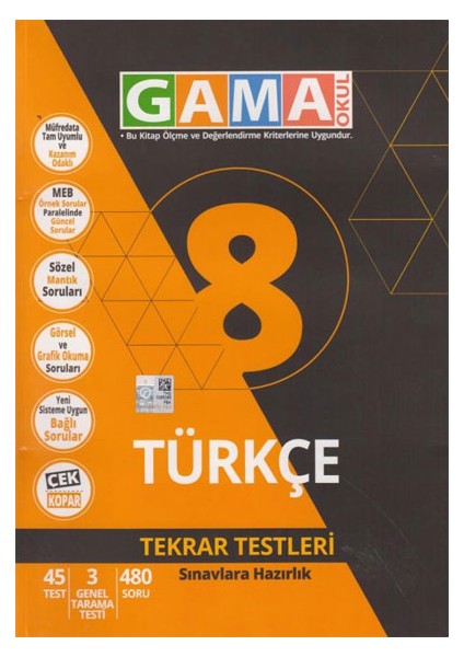 8. Sınıf Türkçe Tekrar Testleri