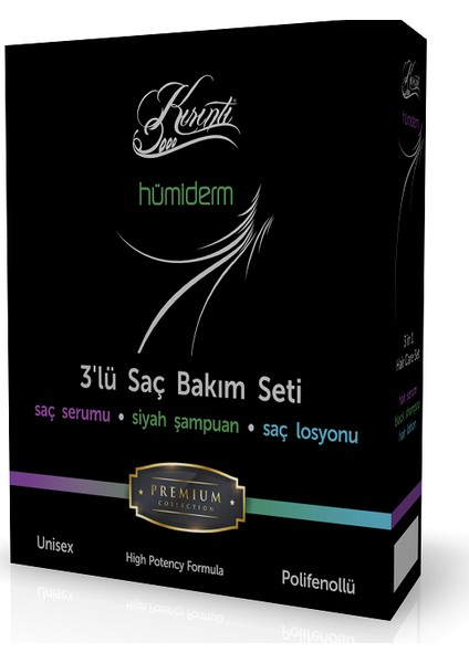 Hümiderm Polifenolü 3'lü Set Şamp.los.ser.