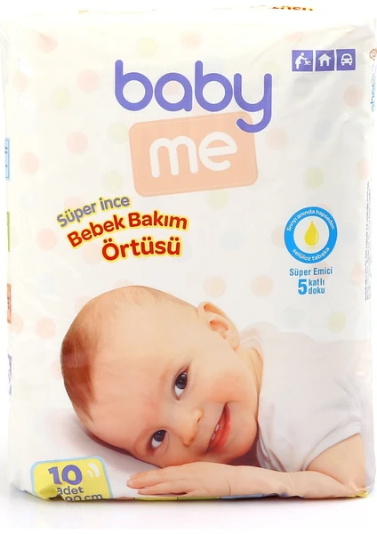 Baby Me Süper İnce Alt Değiştirme Örtüsü 10 Adet 60*90