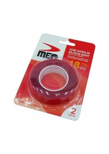 Meg Vhb Silikon Çift Taraflı Bant Ekstra Güçlü 18 mm x 2 m