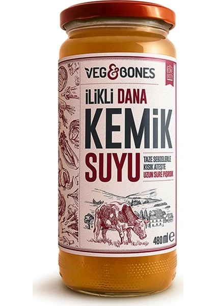 Vegbones Ilikli Dana Kemik Suyu 480 ml