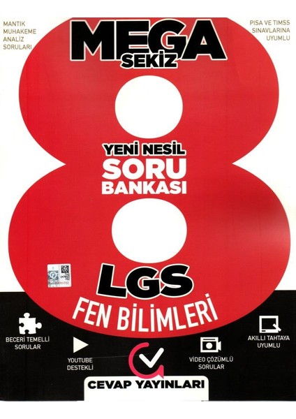 8. Sınıf Mega Sekiz Yeni Nesil Fen Bilimleri Soru Bankası