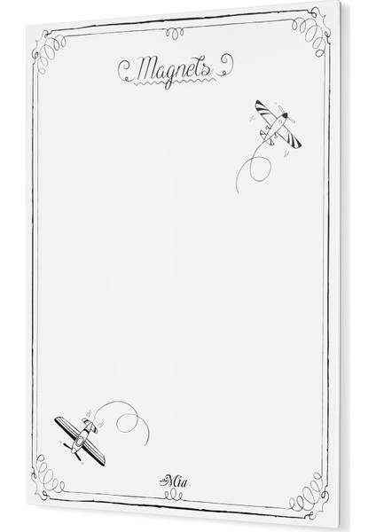 Magnet Panosu Beyaz - 70 x 50 Cm