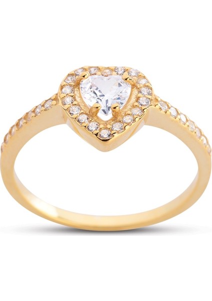 Kalpli Anturaj Altın Rengi Gümüş Yüzük - Gms189