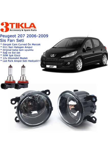Peugeot 207 2006-2009 Sis Farı Set Oem: 8200074008