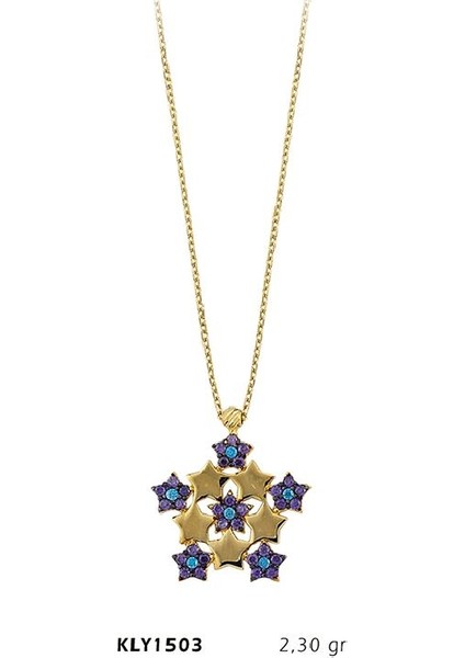 14 Ayar Altın Yıldız Kolye Kly1503