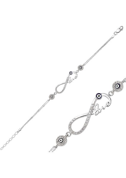 Br0460135 Gümüş Sonsuzluk Love Bayan Bileklik