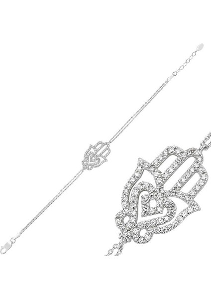 Br0460192 Gümüş Fatma Ana Eli Bayan Bileklik