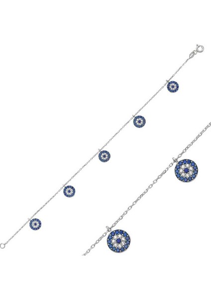 Br0460292 Gümüş Nazar Bayan Bileklik