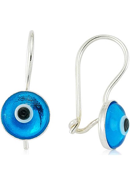 Ea0550001 Gümüş Sallantılı Nazar Küpe