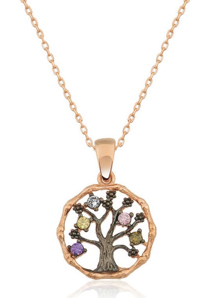 Gümüş Küçük Hayat Ağacı Bayan Kolye